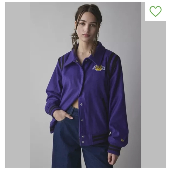 New Era Jackets & Blazers - NWT New Era Collared Los Angeles Lakers Varsity Jacket